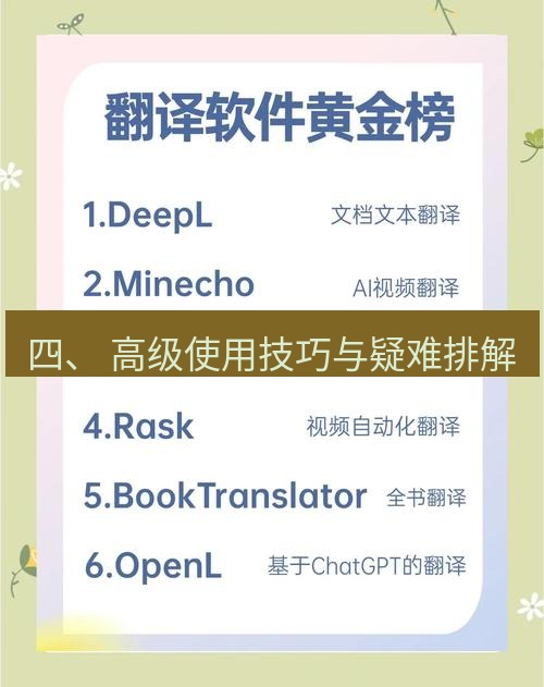 helloworld翻译下载 四、 高级使用技巧与疑难排解