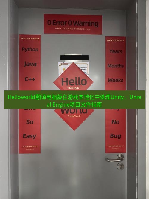 helloworld翻译下载 Helloworld翻译电脑版在游戏本地化中处理Unity、Unreal Engine项目文件指南