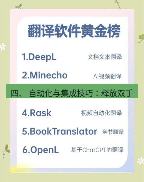 helloworld翻译下载 四、 自动化与集成技巧：释放双手