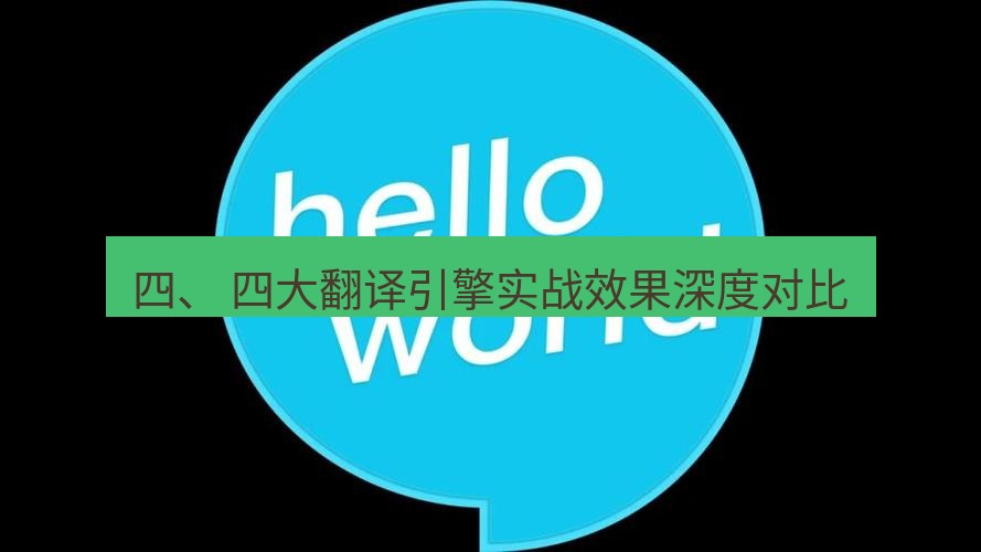 helloworld翻译下载 四、 四大翻译引擎实战效果深度对比