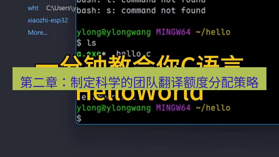 helloworld翻译下载 第二章：制定科学的团队翻译额度分配策略