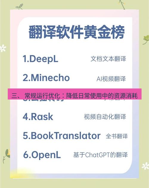 helloworld翻译下载 三、 常规运行优化：降低日常使用中的资源消耗