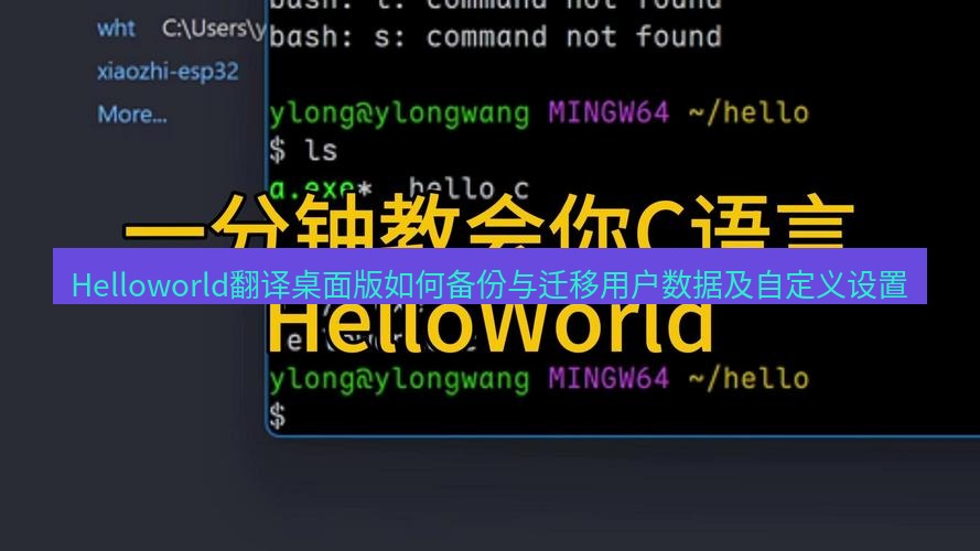 helloworld翻译下载 Helloworld翻译桌面版如何备份与迁移用户数据及自定义设置