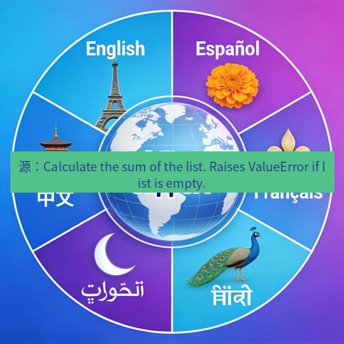 helloworld翻译下载 源：Calculate the sum of the list. Raises ValueError if list is empty.