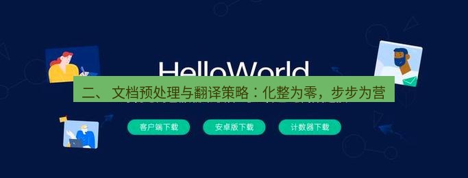 helloworld翻译下载 二、 文档预处理与翻译策略：化整为零，步步为营